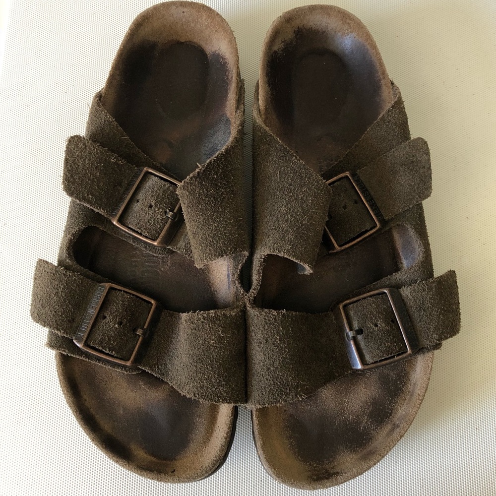 Birkenstock Suede Arizona Soft Footbed Sandal